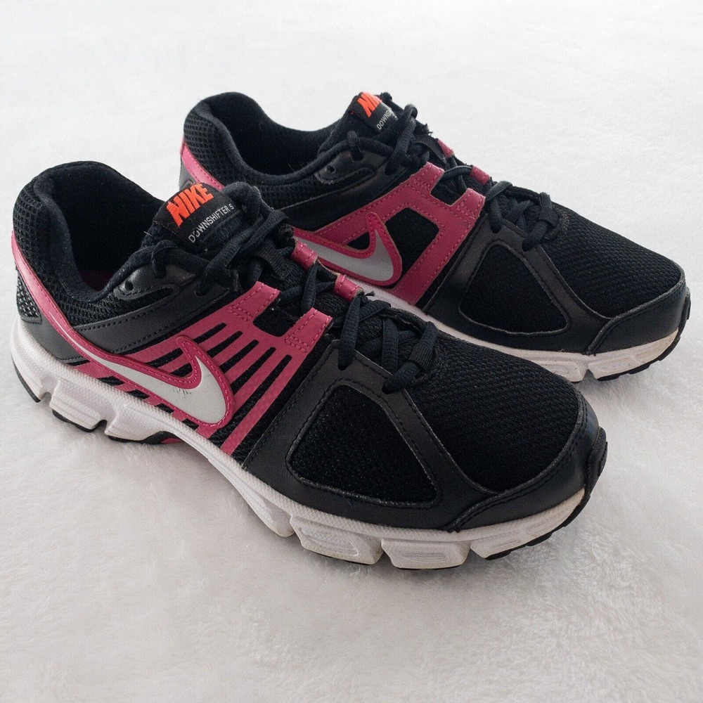 Nike Downshifter 5 Running Shoes Womens 9 Black Pink Sneaker 5357571-004